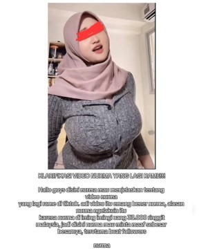 Ungggahan klarifikasi Nurma HMT setelah video panasnya berdurasi 7 menit viral. [Instagram]